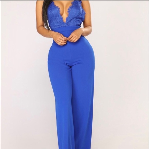 Fashion Nova Pants - Size M : Fashion nova Royal blue jumpsuit